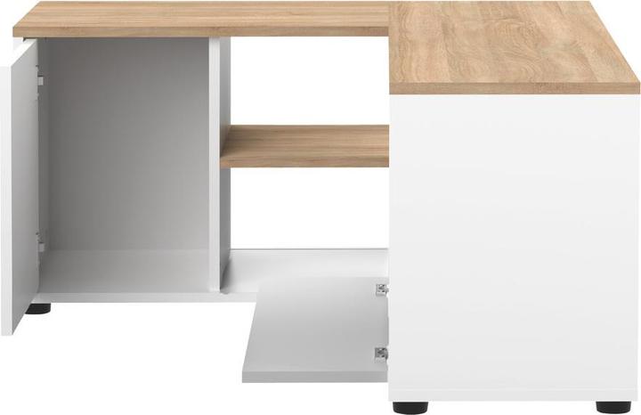 Produktbild Temahome Angle TV Stand 90 white and oak (45 x 90 cm)