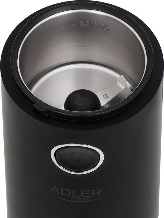 Actual product image Adler Coffee grinder AD4446bs 150 W, Coffee beans capacity 75 g, Lid safety switch, Juodas (EU plug)