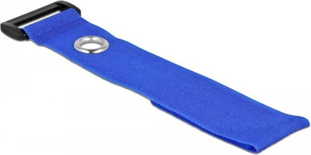 Image du produit Delock Serre-câbles velcro avec boucle et oeillet de fixation L 280 x l 38 mm bleu 3 pièces (Serre-câbles velcro, 280 mm, 3 pcs)