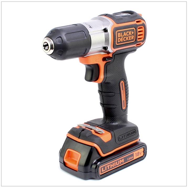 Produktbild Black & Decker 18V AkkuBohrschrauber Autosense, 2 Akku (Akkubetrieb)