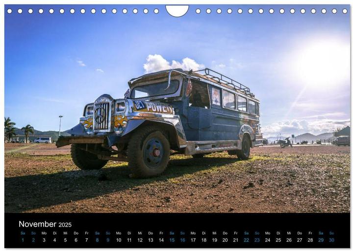 Image du produit Philippinen Foto Wandkalender 2025 (Wandkalender 2025 DIN A4 quer), Monatskalender (A4, Allemand)