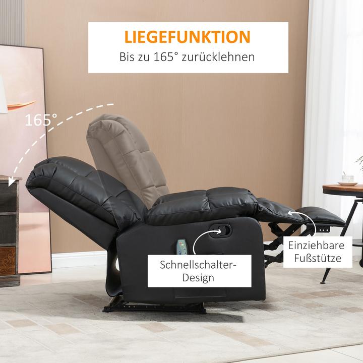 Produktbild Homcom Massagesessel mit Liegefunktion und Fernbedienung