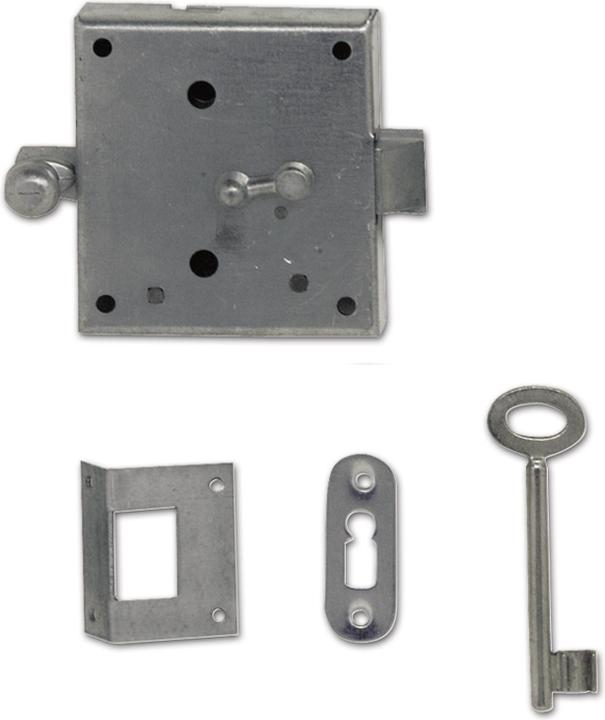 Actual product image Bever Gate latches with 2 keys, galvanised steel (Door set)