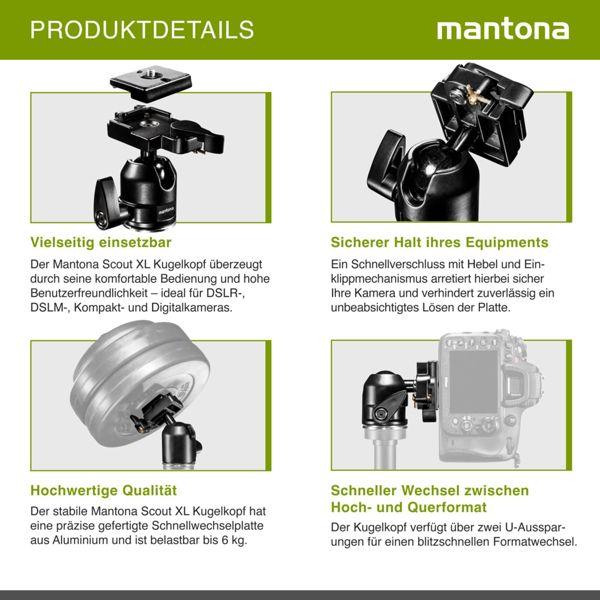 Produktbild mantona 21422 Stativ-Kugelkopf (Kugelkopf)