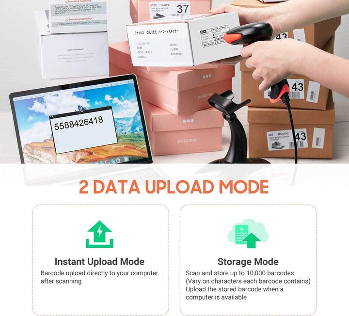 Image du produit Tera HW0002-O (Codes à barres 2D, Code QR, Codes à barres 1D)
