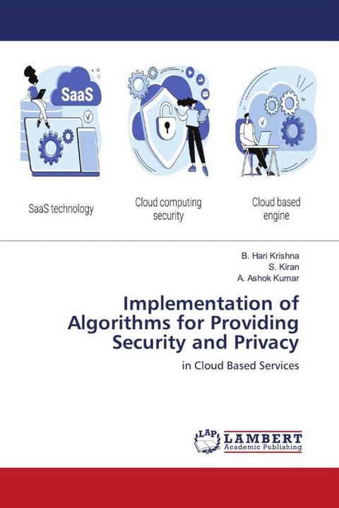 Actual product image Implementation of Algorithms for Providing Security and Privacy (German, A. Ashok Kumar, B. Hari Krishna, S. Kiran, 2020)