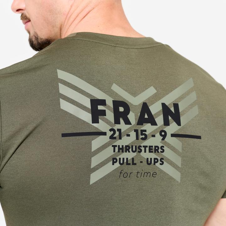 Actual product image Domyos Men's Slim-Fit Breathable Cross Training T-Shirt - Khaki (L)