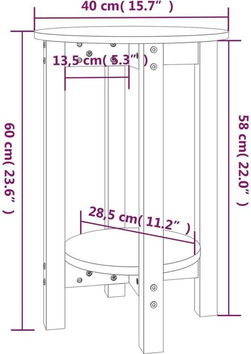 Produktbild VidaXL Tekmessa (40 x 40 x 60 cm)