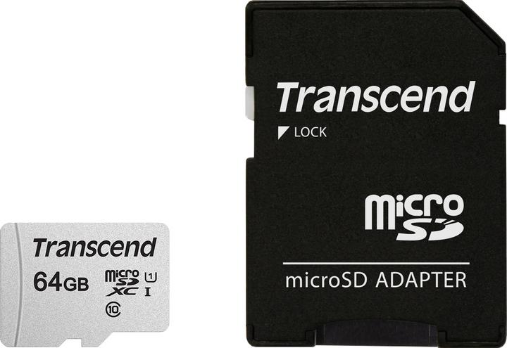 Image du produit Transcend 300S (64 Go, microSDXC, U1, UHS-I)