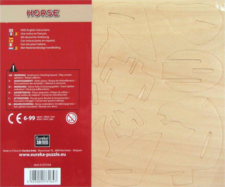 Image du produit Eureka! Gepetto's Workshop Boîte de construction en bois 3D - Cheval (1 pièces)