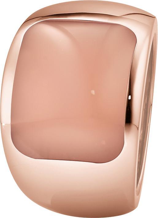 Xen Ring mit 15x12 mm grossen Chalzedon rosé-vergoldet