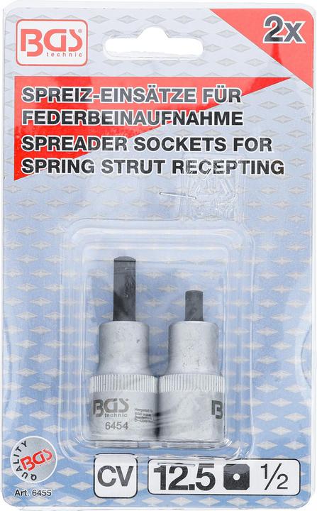 Produktbild BGS Spreiz-Einsatz-Satz für Federbeinklemmung 12,5 mm (1/2") 5 x 7 mm + 5,5 x 8,2 mm 2-tlg.