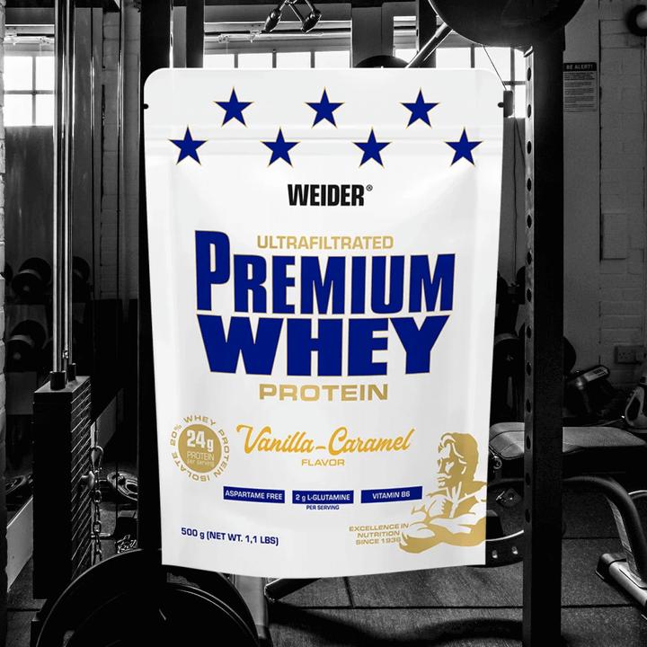 Actual product image Weider Premium Whey Protein (Vanilla, Caramel, 1 pcs., 500 g)