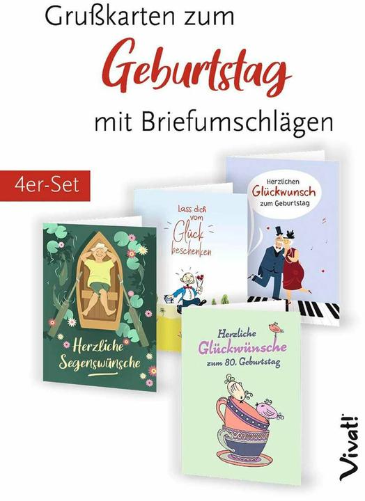 Immagine prodotto Set di 4 biglietti d'auguri "Benedizioni di cuore (4 pz.)