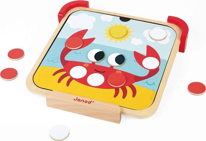 Image du produit Janod Jeu d'aimants couleurs et formes (Anglais, Allemand, Français, Italien)