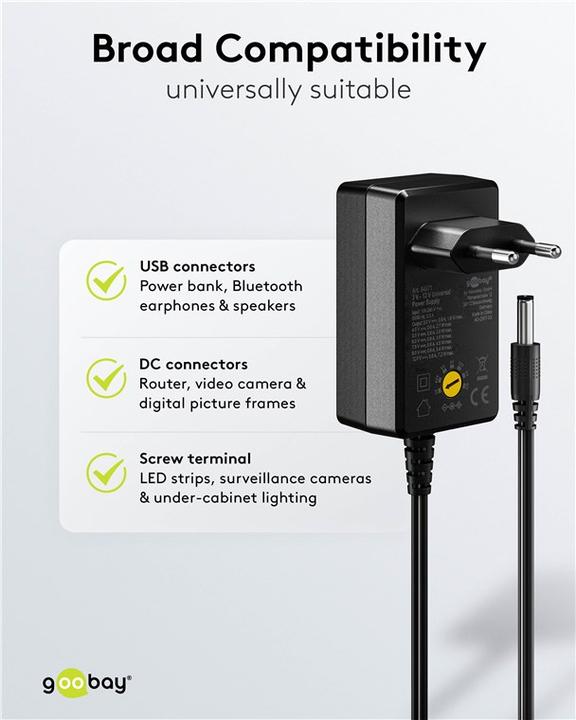 Actual product image Goobay Universal power supply unit