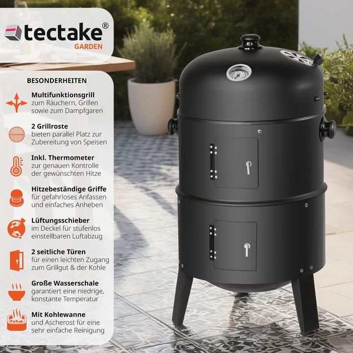 Image du produit tectake Barbecue 3 en 1 (37 cm)