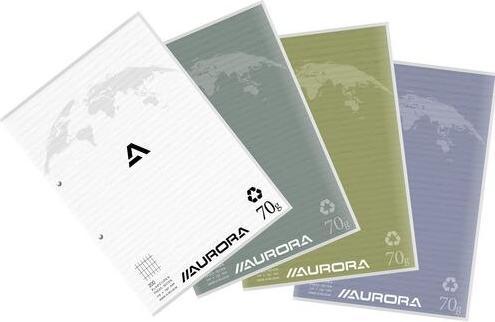 Produktbild Aurora Notizblock Splendid Geleimt DIN A4 Kariert Papier Farbig sortiert D102RC (A4, Kariert)