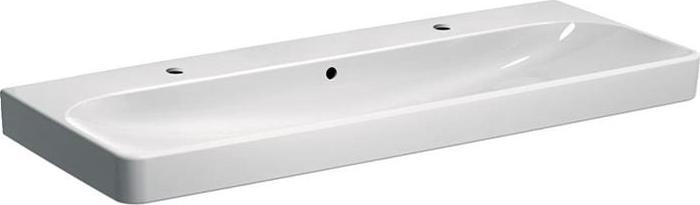 Produktbild Geberit Doppelwaschtisch Smyle Square 120 cm wei mit 2 Hahnlchern 500253011 (480 mm, 1200 mm)