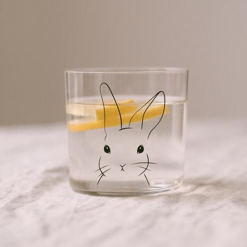 Actual product image Eulenschnitt Drinking glass rabbit black (0.35 l)