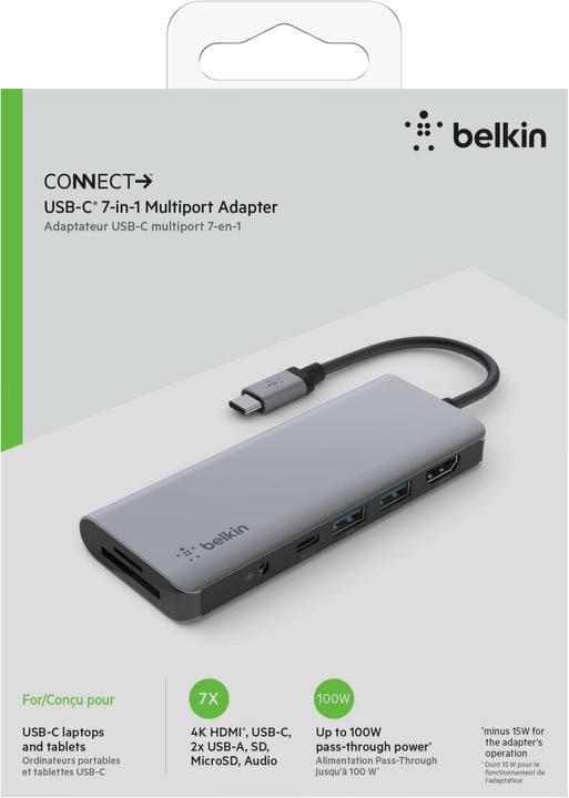 Produktbild Belkin 7-in-1-Multiport (USB-C, 7 Ports)