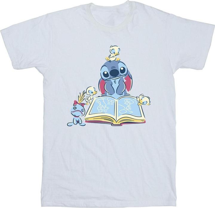 Disney Lilo & Stitch Reading A Book TShirt (XXL)