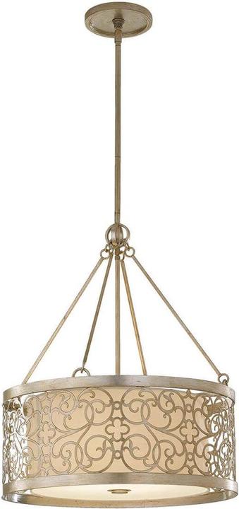 Image du produit Elstead Lighting Arabesque Lampe à suspendre E27 quadruple feuille d'argent patinée (E27)