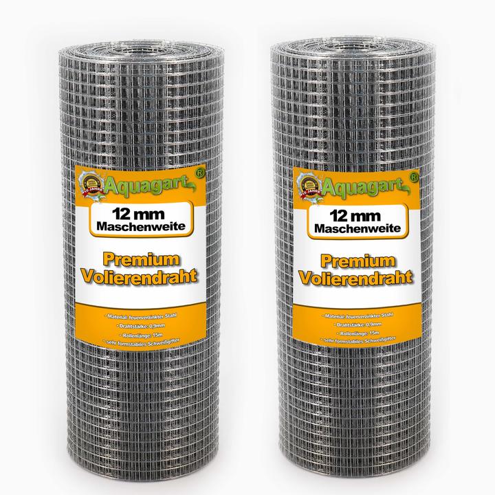 Actual product image Aquagart 135m x 0,5m Volierendraht Drahtgitter Schweissgitter Drahtzaun Feuerverzinkt