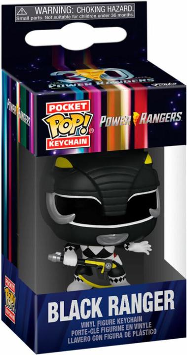 Productafbeelding Funko Power Rangers 30e présentoir porte-clés Pocket POP! Vinyl Black Ranger 4 cm (1)