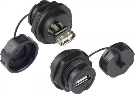 Actual product image Good Connections Alcasa IC04-U206. Plug: USB A, Product colour: Black, Connector gender: Female (USB-A, USB-A)