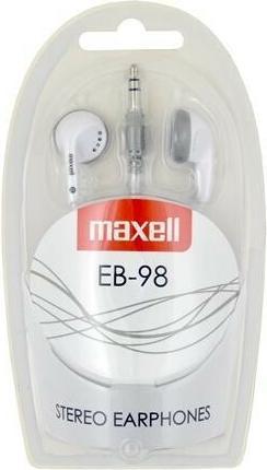 Produktbild Maxell Kopfhörer 303452 EB-98 WEISSE OHRSTÖPSEL (keine Geräuschunterdrückung, Kabelgebunden)