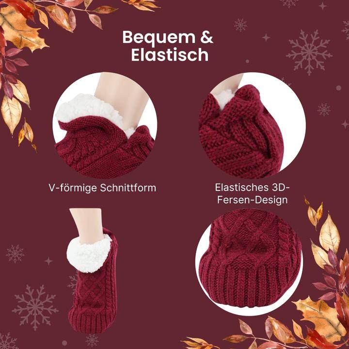Hermex Hausschuhe Gr. 39-42 Wintersocken Kuschelsocken Fuzzy-Socken Pantoffeln (39, 40, 41, 42)