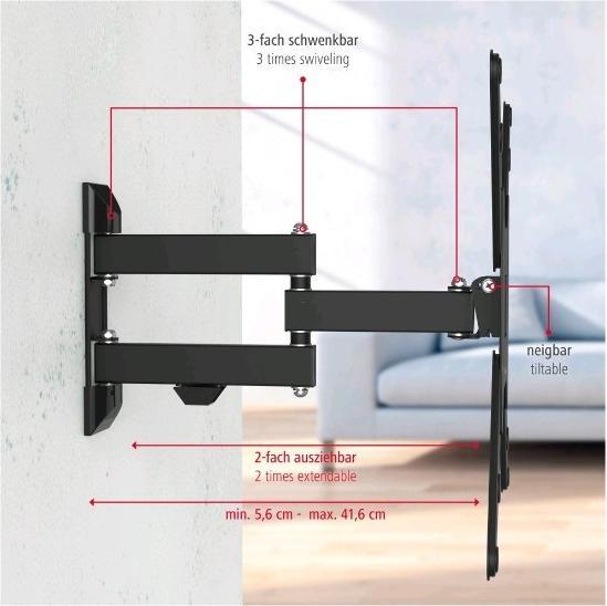 Actual product image Hama TV wall bracket (Wall, 165", 25 kg)