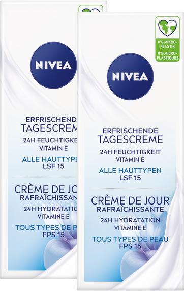 Actual product image NIVEA Erfrischende Tagescreme LSF 15 DUO (100 ml, Day cream, SPF 15)