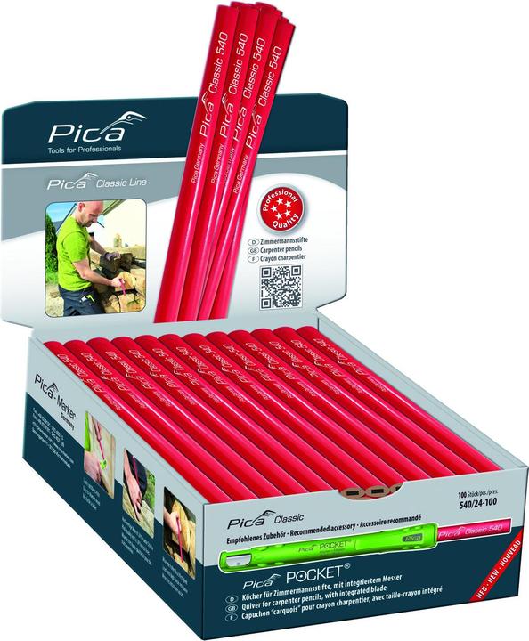 Actual product image Pica Crayon charpentier Classic 540 30 cm (2H, 100 x)