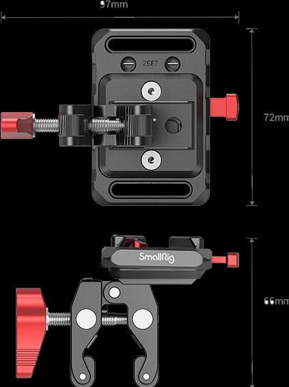 Produktbild SmallRig Mini V Mount Battery Plate with Crab-Shaped Clamp 2989