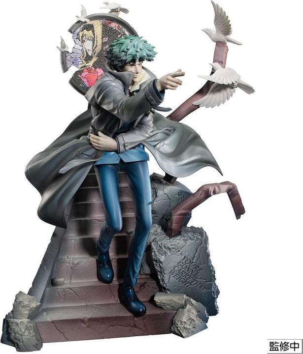 Actual product image Megahouse Cowboy Bebop PVC Statue 2nd GIG Spike Spiegel Daybreak 27 cm