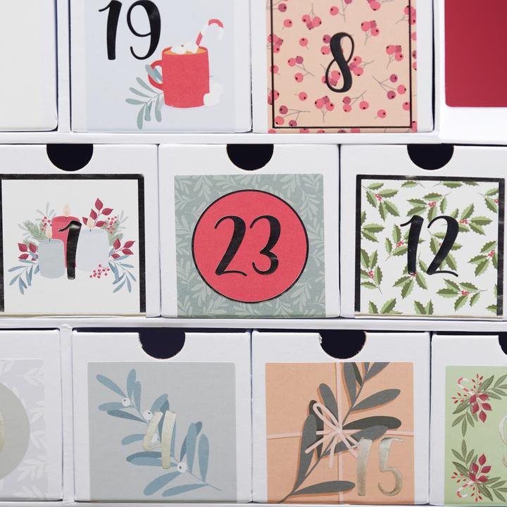 Actual product image VBS Advent calendar "Christmas tree", cardboard, white, h approx. 45 cm