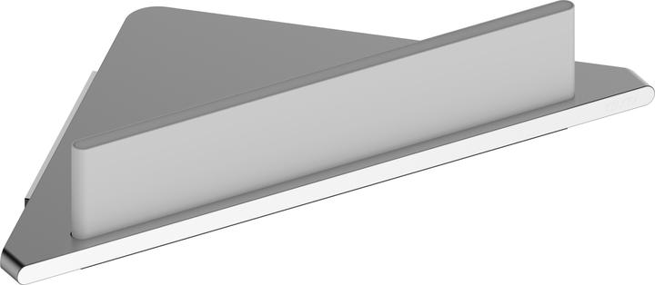 Produktbild Keuco Eckduschablage EDITION 400 m Glasabzieher Alu sil-elo/we