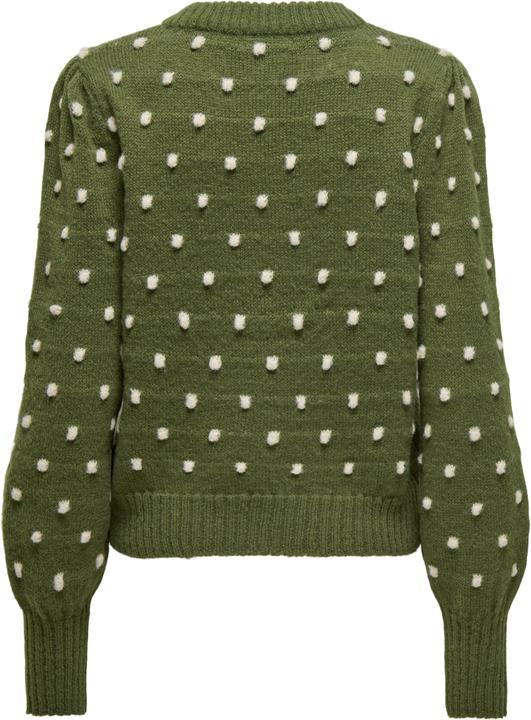 Immagine prodotto JdY Vestibilità regolare Collo alto Polsini lunghi Maniche a sbuffo Pullover Maglione in maglia (XL)