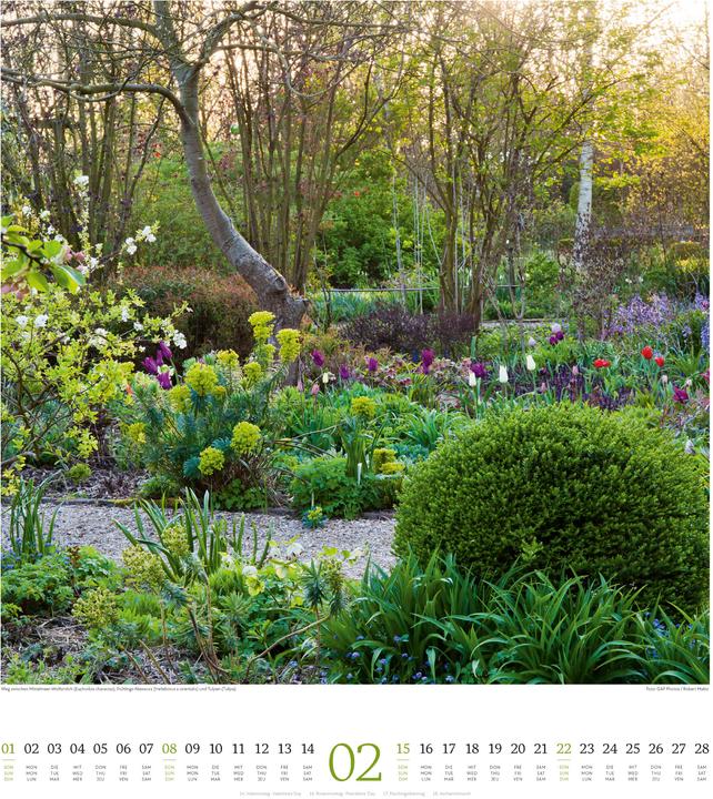 Produktbild Paradiesische Gärten Kalender 2026 (48 x 54 cm, Englisch, Deutsch, Französisch)