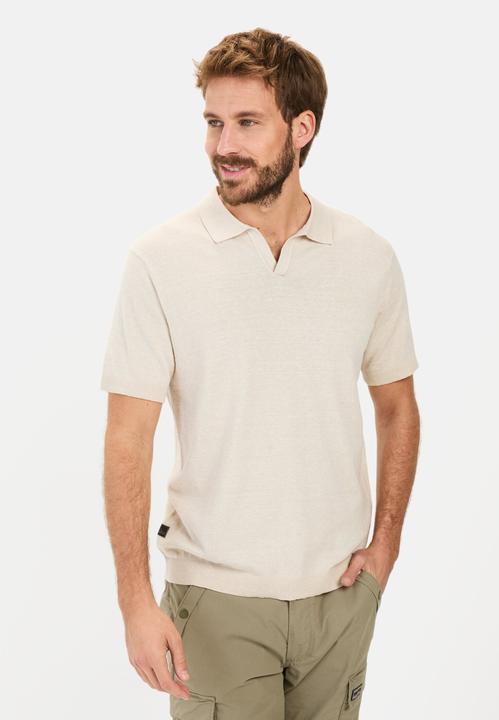 Image du produit Camel Active Strick-Poloshirt aus Baumwoll-Leinen-Mix (M)
