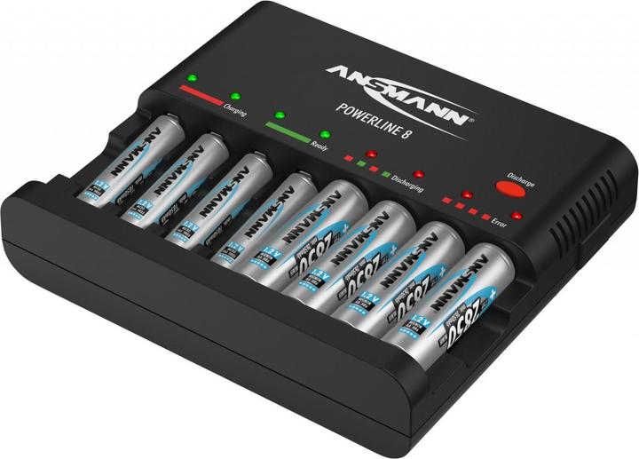 Immagine prodotto Ansmann Caricatore Powerline 8 per 1-8 batterie AA / AAA (AA, AAA)