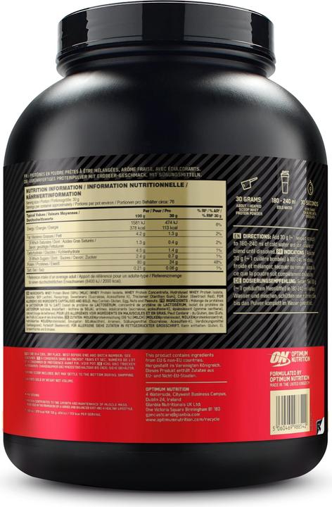Produktbild Optimum Nutrition 100 Whey Gold Standard (Erdbeere, 1 Stk., 2533 g)
