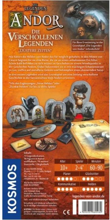Produktbild Kosmos Die Legenden von Andor - Die verschollenen Legenden "Düstere Zeiten" (Deutsch)