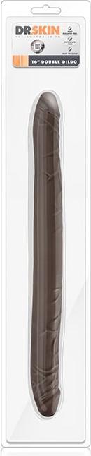 Actual product image Blush Dr. Skin â Realistic double dildo with suction cup 40.6 cm â chocolate