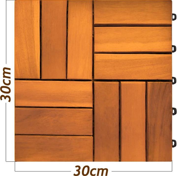 Image du produit Casaria Dalles en bois (33 x, 30 x 30 cm)