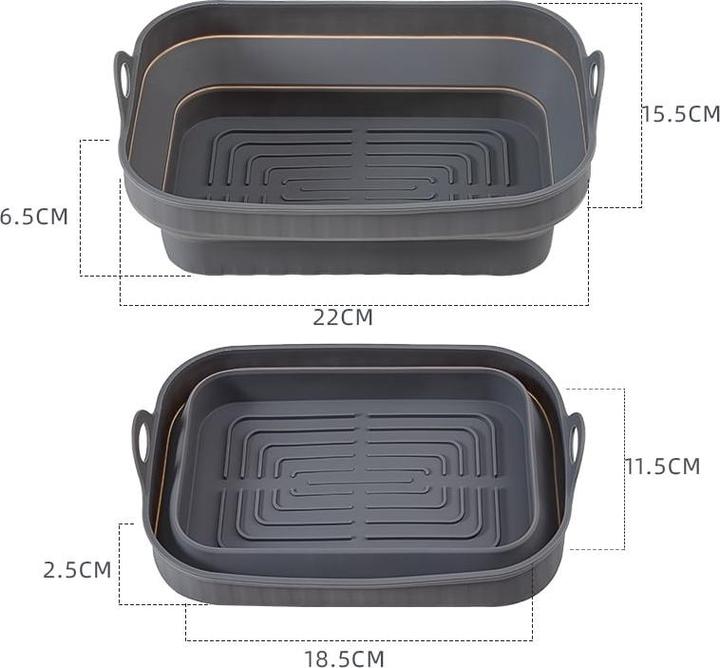 Image du produit Scandinavian Collection Airfryer moules silicone, rectangulaire