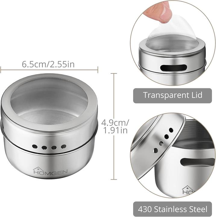 Produktbild Homgen Gewürzdosen Set (Diverse Gewürze, Kräuter)