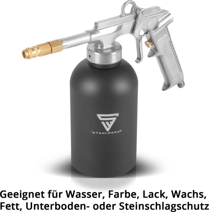 Produktbild Stahlwerk Druckbecherpistole 1100 ml 4-6 bar Hohlraumpistole Druckluftpistole